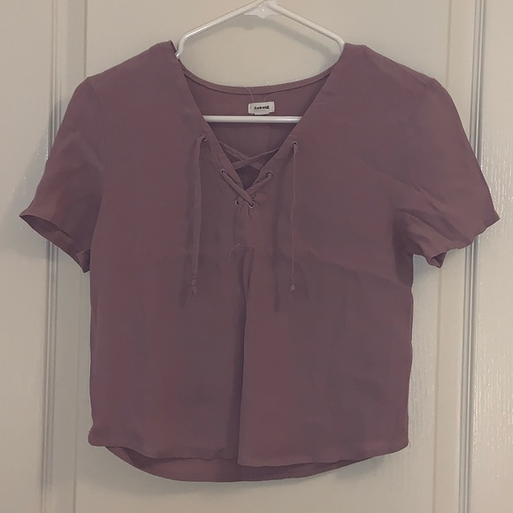 Garage Cropped Top Light Purple - Picture 1 of 4